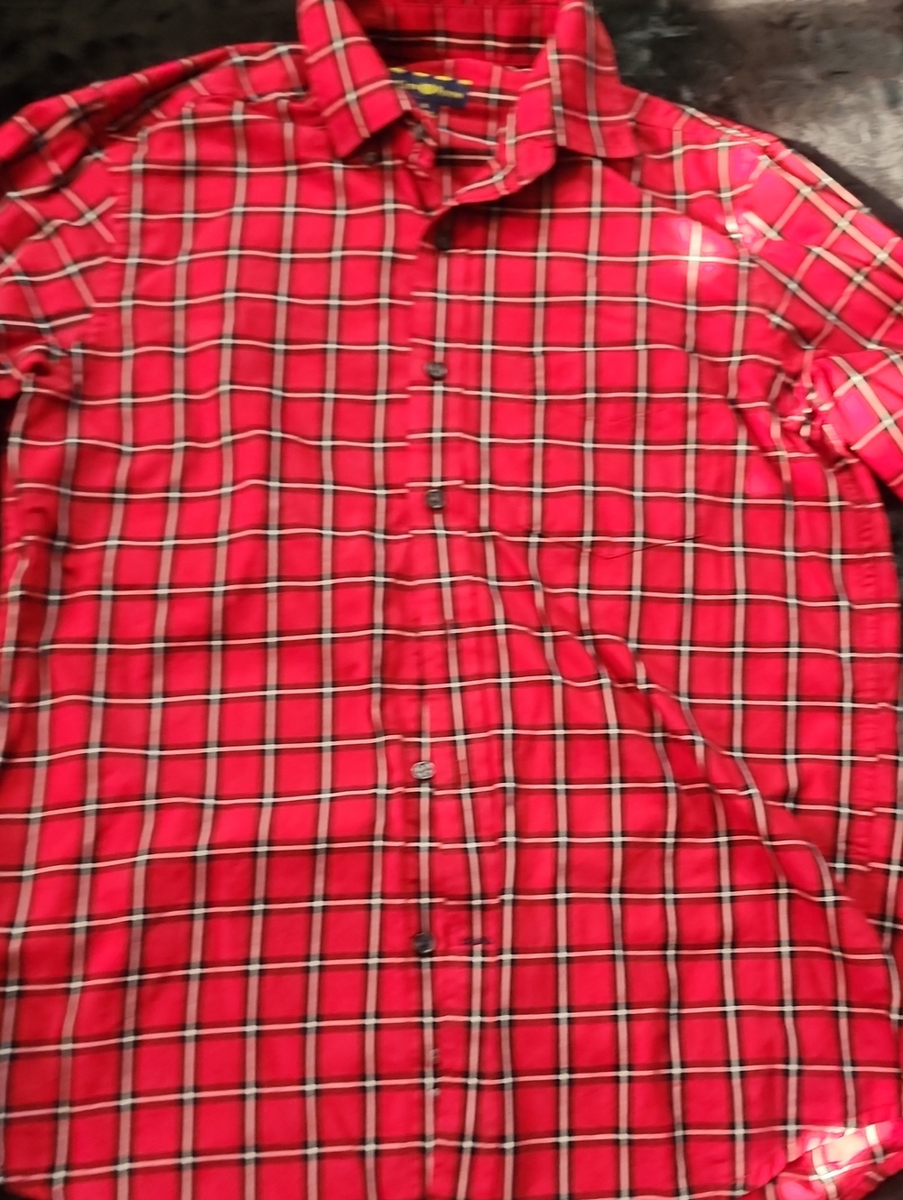 Club Room Red Plaid Button-Down Shirt